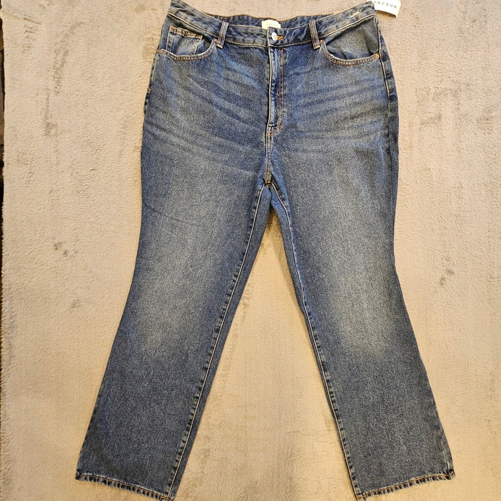 PacSun 90's Boyfriend Julieta High Waisted Blue Jeans 34/36 Short NEW